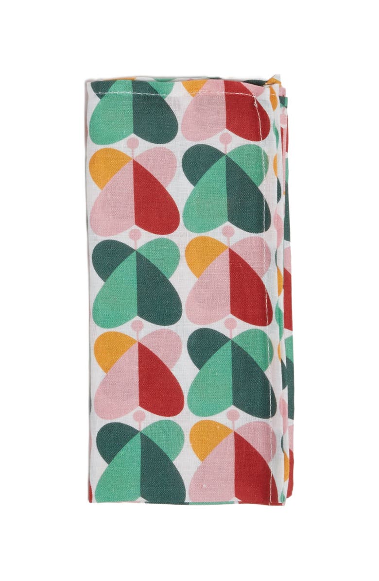 La DoubleJ Large Napkins Set Of 6 (45X45) Farfalle Multicolor, Main, color, Farfalle Multicolor