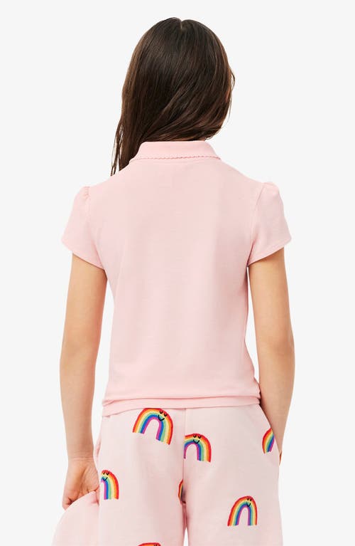 Lacoste Kids' Organic Cotton Piqué Polo In Pink