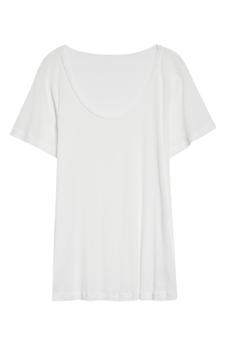 GIA STUDIOS Dion Cotton Scoop Neck T-Shirt, Main, color, White