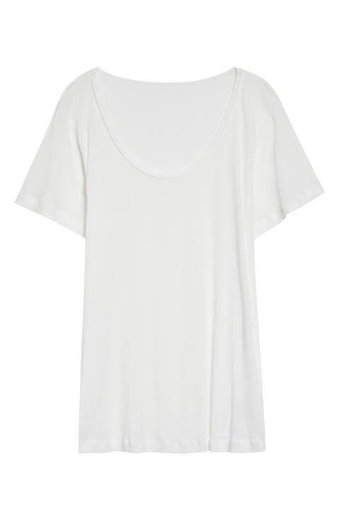 Dion Cotton Scoop Neck T-Shirt