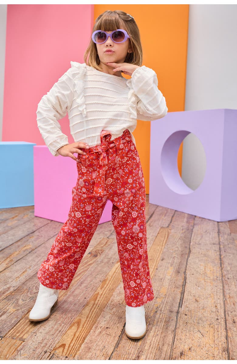 BISBY Kids' Wide Leg Claiborne Pant, Alternate, color, Crimson Thistle