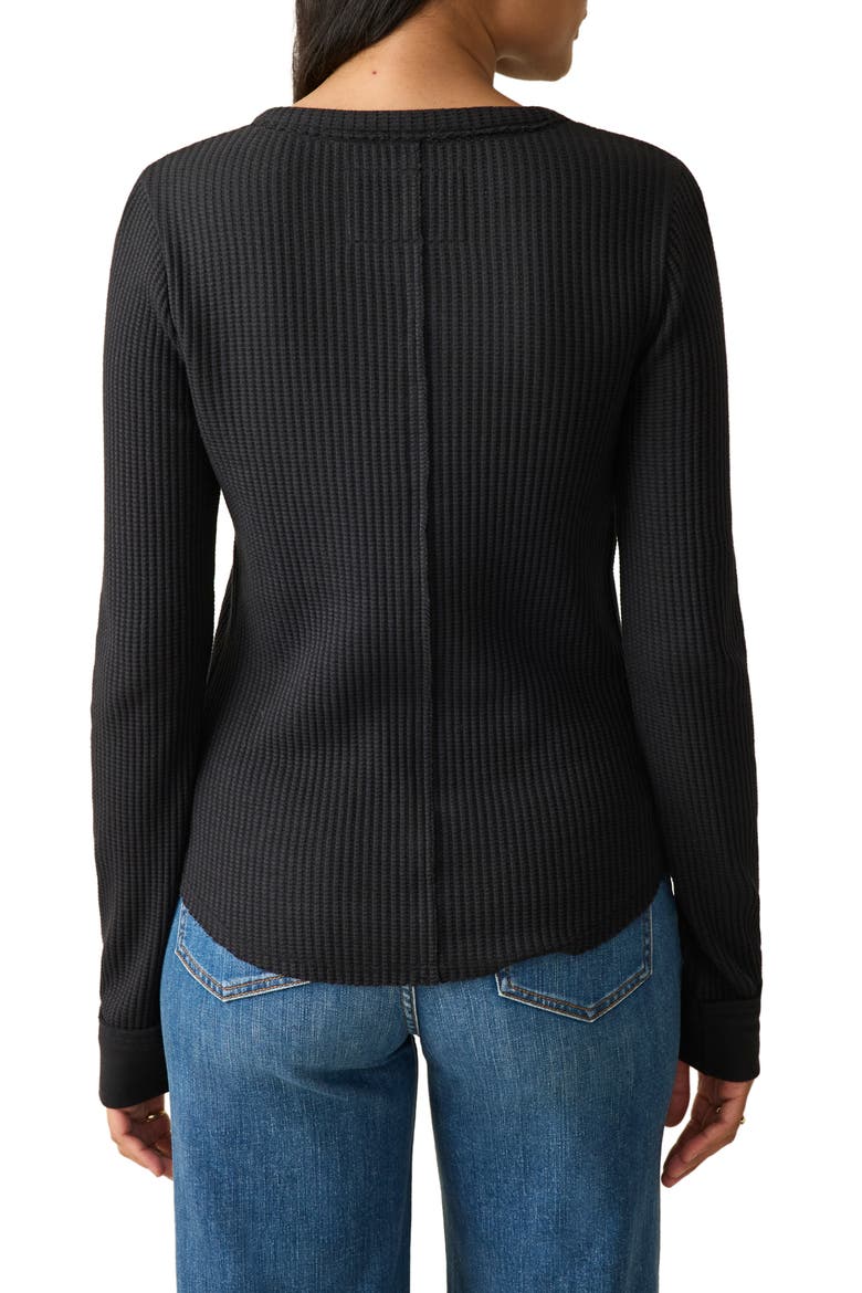 Legend Après Waffle Henley, Alternate, color, BLACK