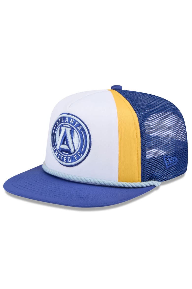 Men's New Era  White Atlanta United FC 2024 Jersey Hook A-Frame Trucker 9FIFTY Snapback Hat, Alternate, color, White