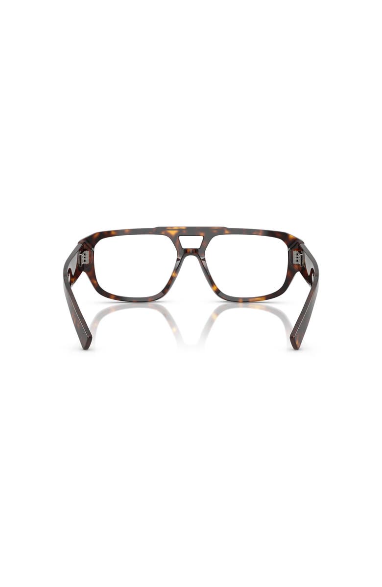 Dolce&Gabbana 56mm Pilot optical glasses, Alternate, color, Tortoise