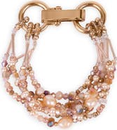 SAACHI Beaded Cluster Statement Bracelet