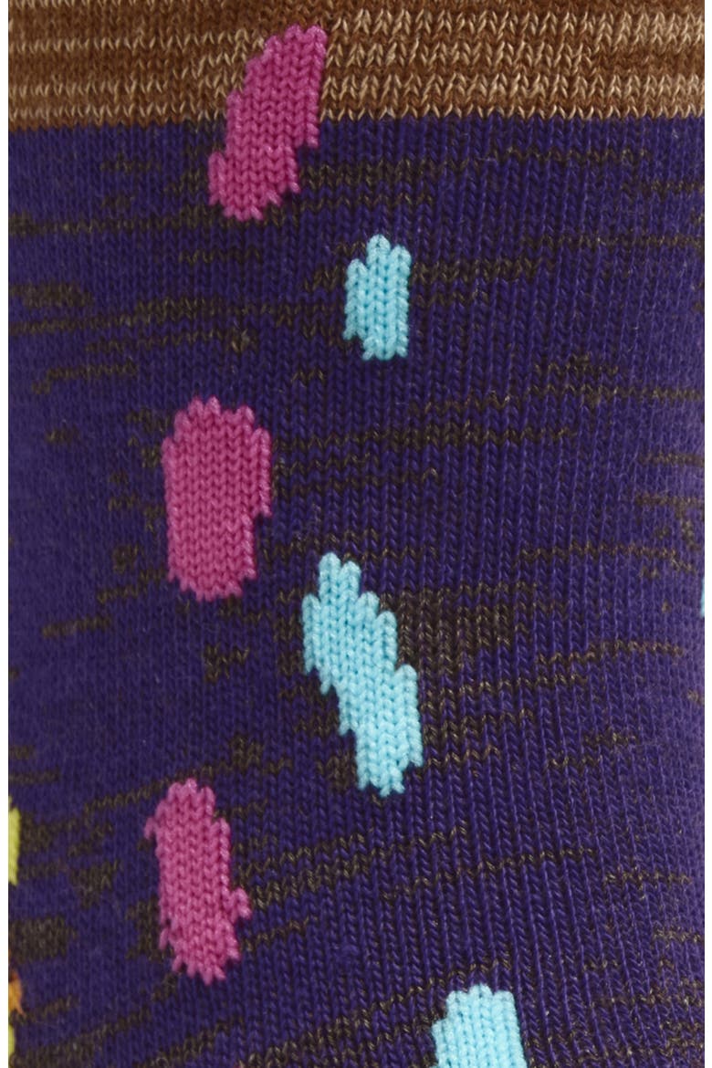 x Celia Pym One of a Kind Crew Socks, Alternate, color, WHITE/PURPLE/YELLOW/BLUE MULTI
