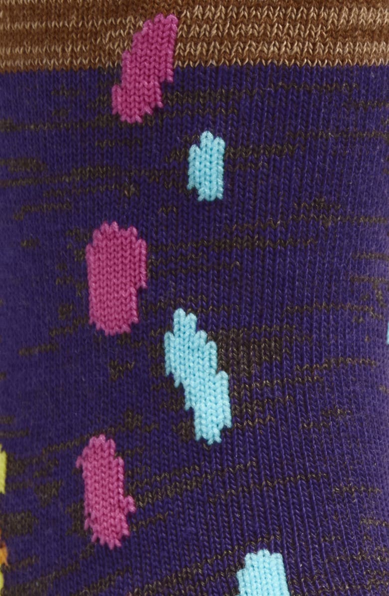 Waste Yarn Project x Celia Pym One of a Kind Crew Socks, Alternate, color, White/Purple/Yellow/Blue Multi