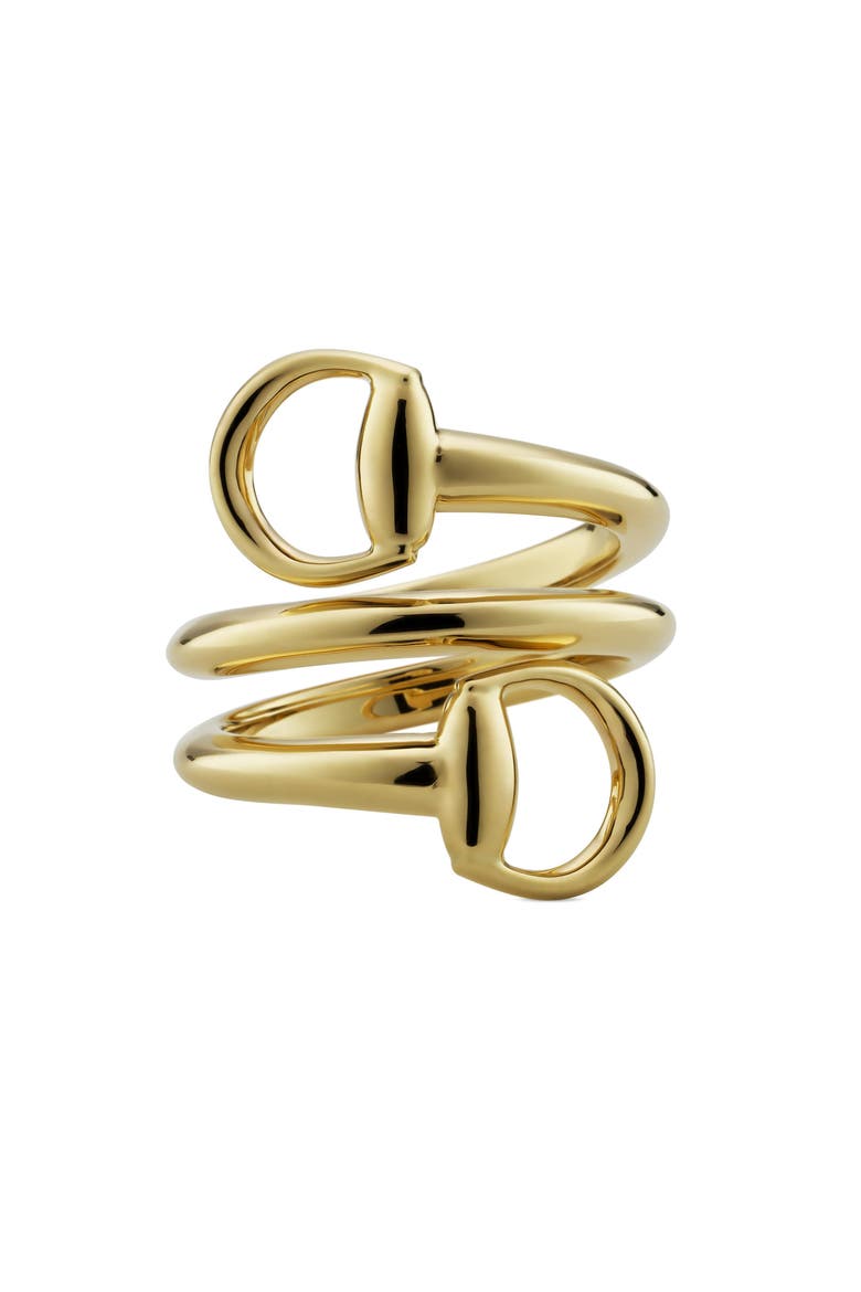 Horsebit Coil Ring, Alternate, color, YELLOW GOLD