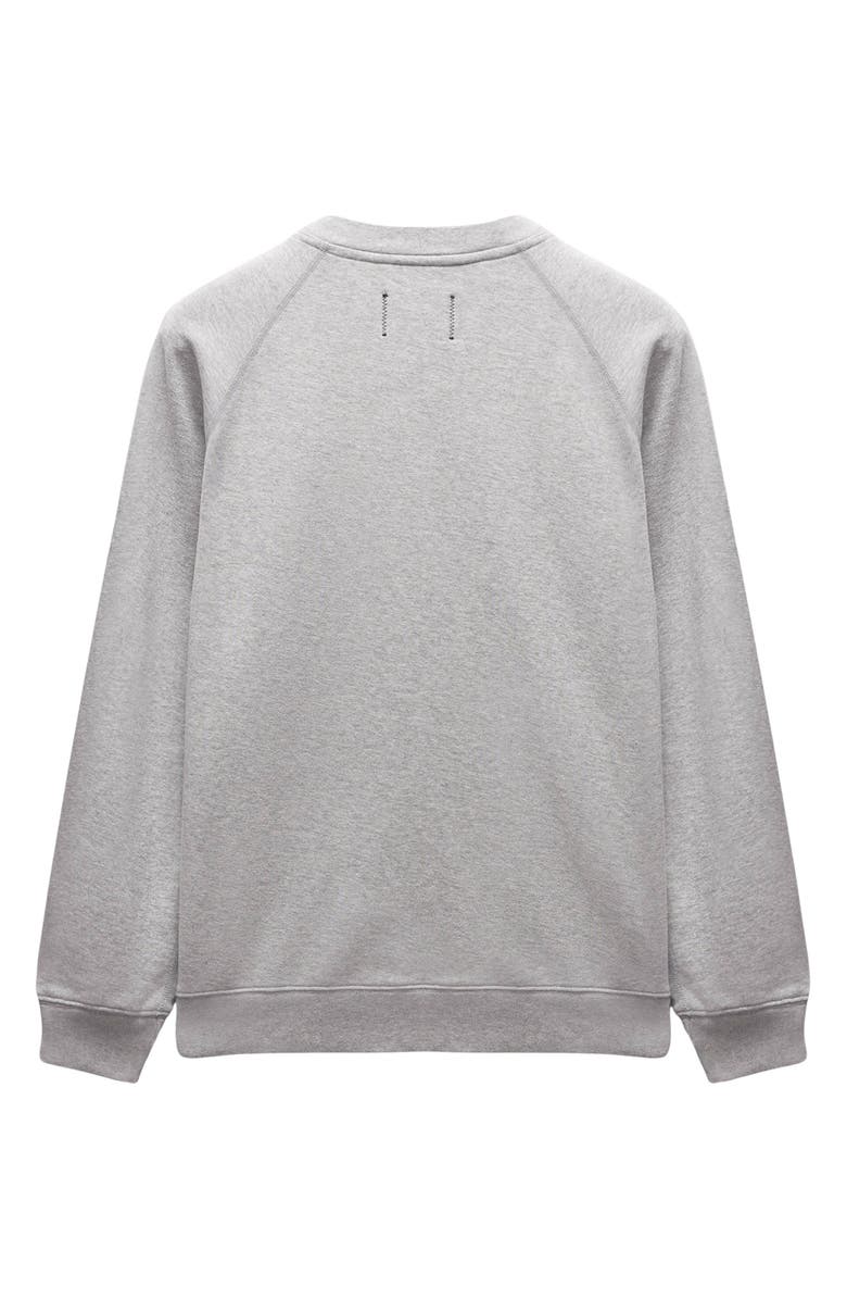 Reigning Champ Lightweight Cotton Terry Sweatshirt, Alternate, color, Heather Grey