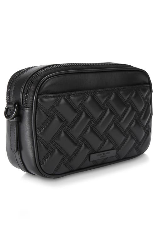 Kurt Geiger Womens Black Kensington Quilted Leather Camera Bag In Black