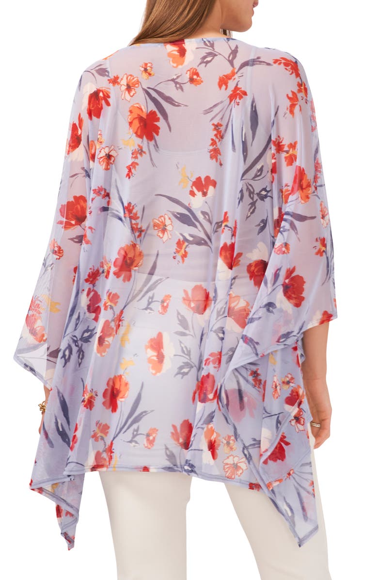Chaus Floral Overlay Mesh Cape, Alternate, color, 