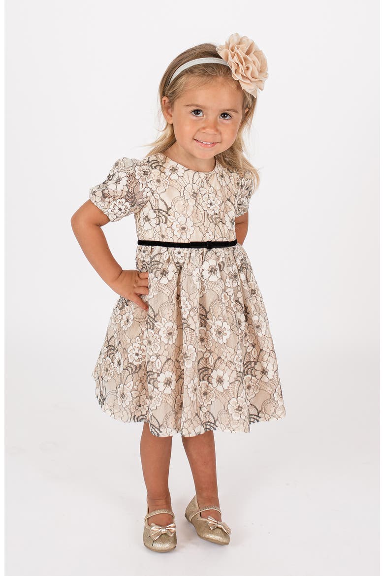 Lace Overlay Dress, Main, color, IVORY