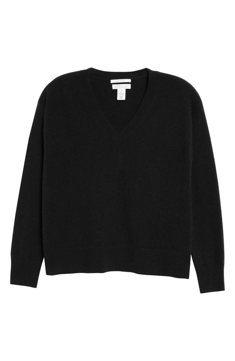 Nordstrom Signature V-Neck Cashmere Pullover, Alternate, color, 