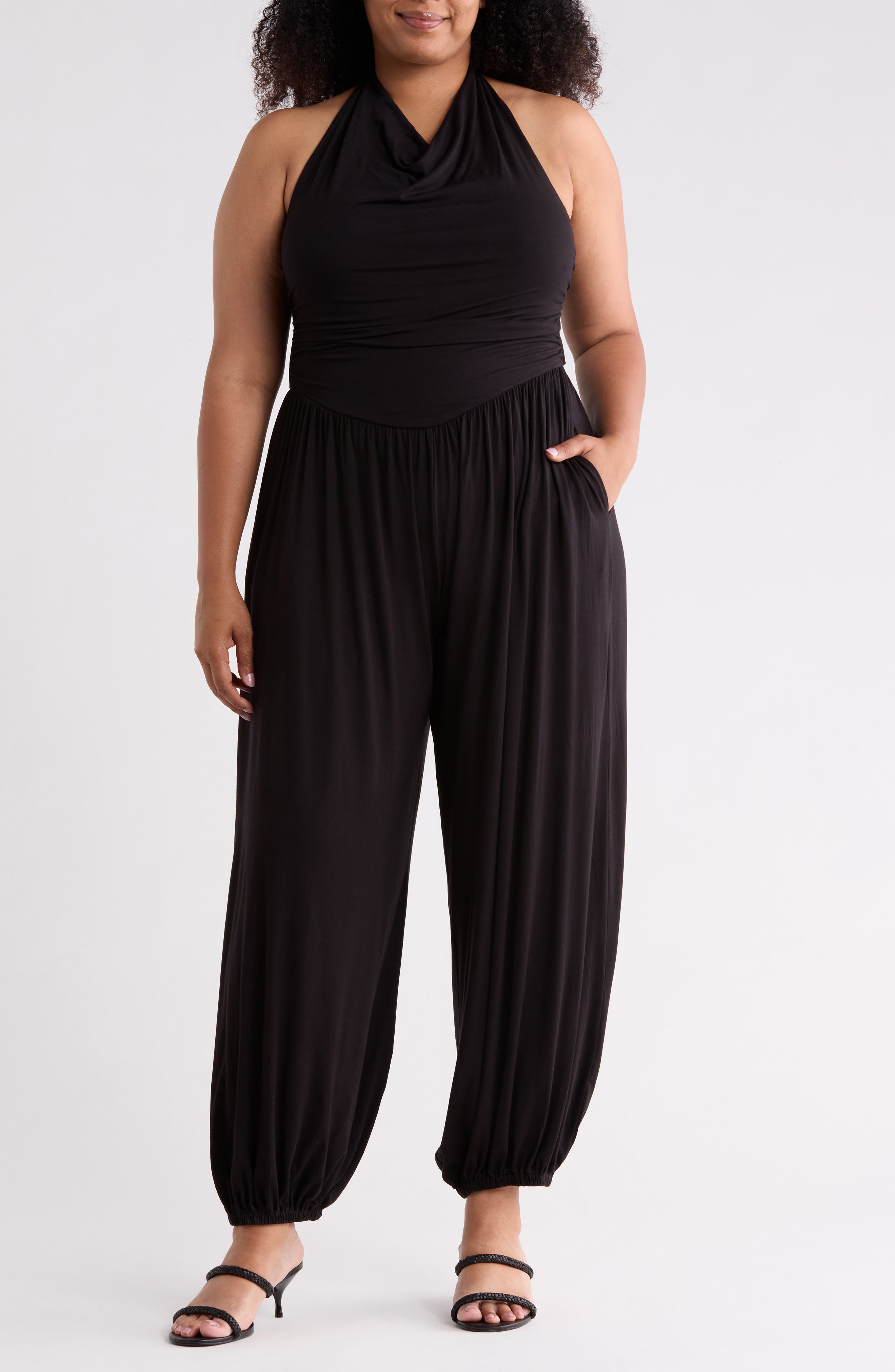 Cowl Neck Halter Jumpsuit
