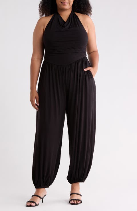 Cowl Neck Halter Jumpsuit