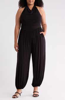Cowl Neck Halter Jumpsuit
