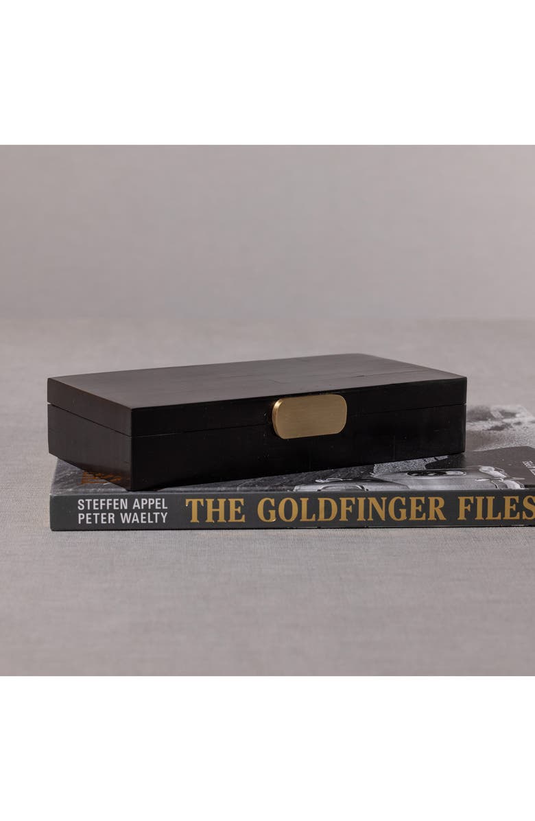 Zodax Marlow Decorative Box, Alternate, color, Black/ Gold