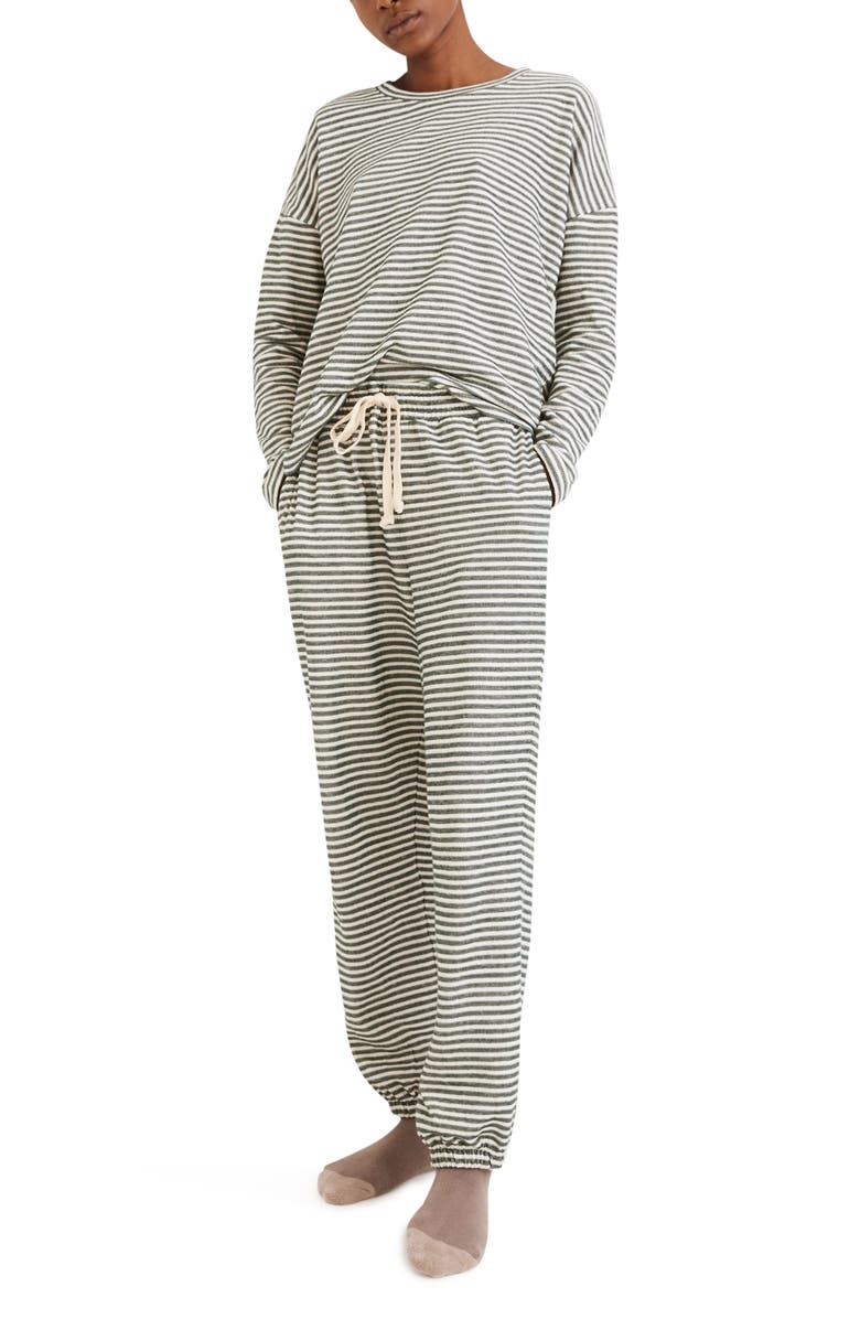 Madewell Stripe Saunter Pajamas, Main, color, 
