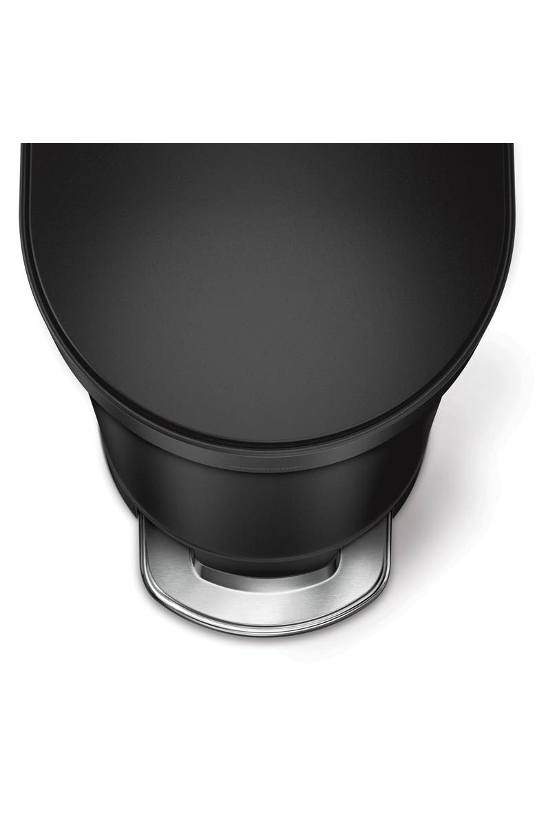 simplehuman 45L slim step can, Alternate, color, Matte Black