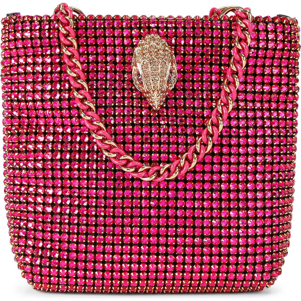 Kurt Geiger London Mini Crystal Embellished Party Tote In Pink