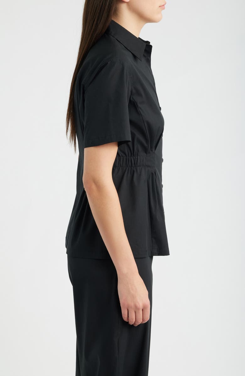 Anne Klein Pleated Waist Shirt, Alternate, color, Anne Black