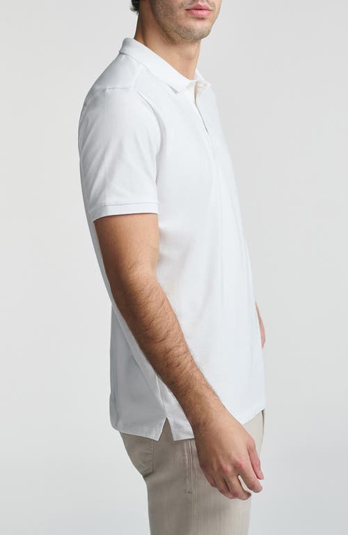 Mavi Jeans Regular Fit Stretch Cotton Polo In White