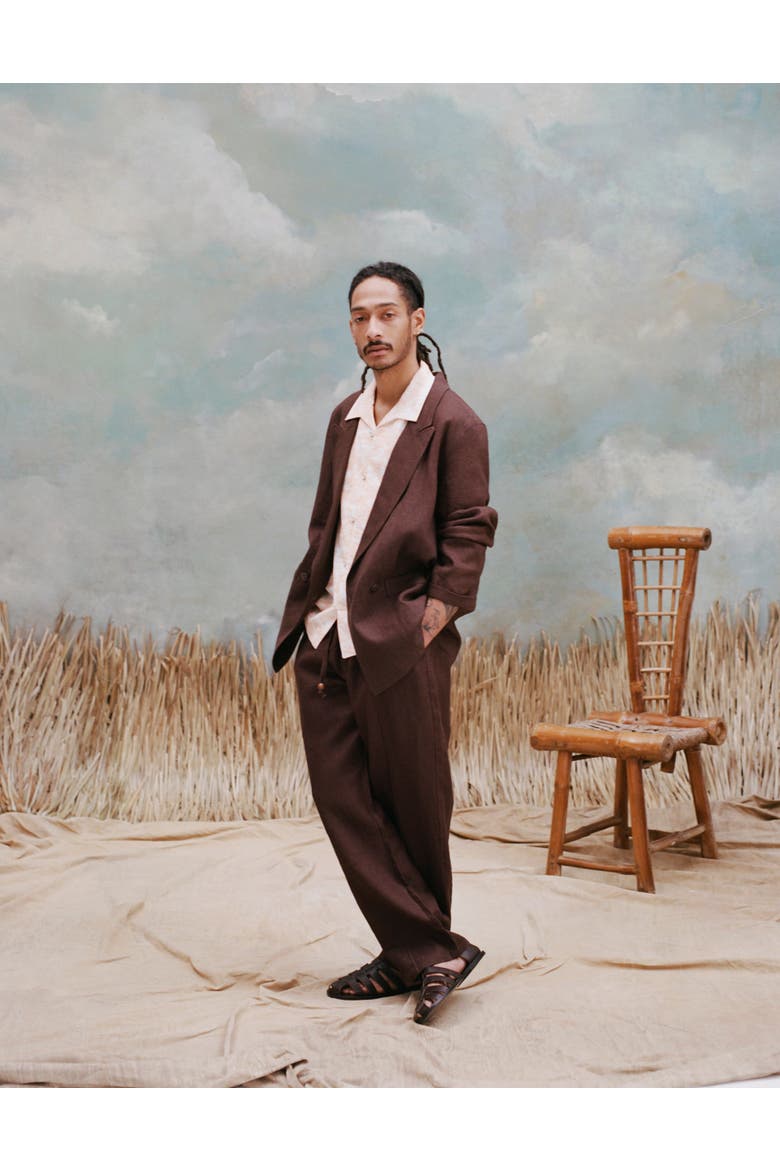 Easy-Going Jacket, Alternate, color, Brown Linen