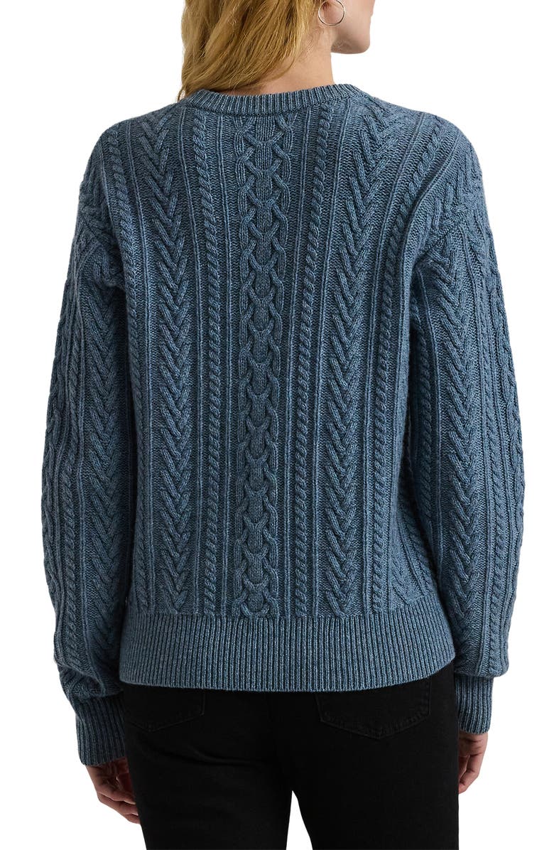 Lauren Ralph Lauren Wool & Cashmere Cable Knit Sweater, Alternate, color, 