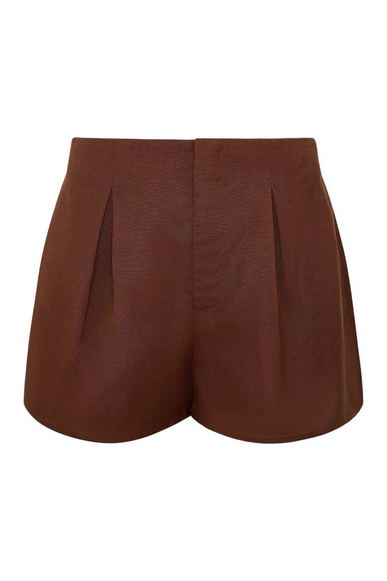 Air Linen Wide Leg Short, Alternate, color, Brown