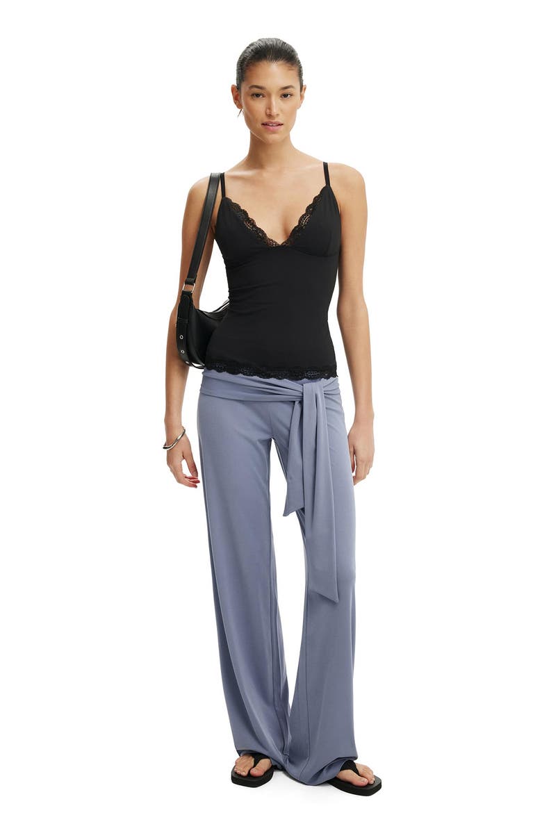 Cotton On Women's Hold Me Lace Trim Cami, Alternate, color, Black