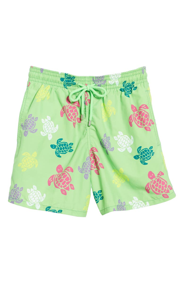 Vilebrequin Turtle Print Swim Trunks, Alternate, color, 