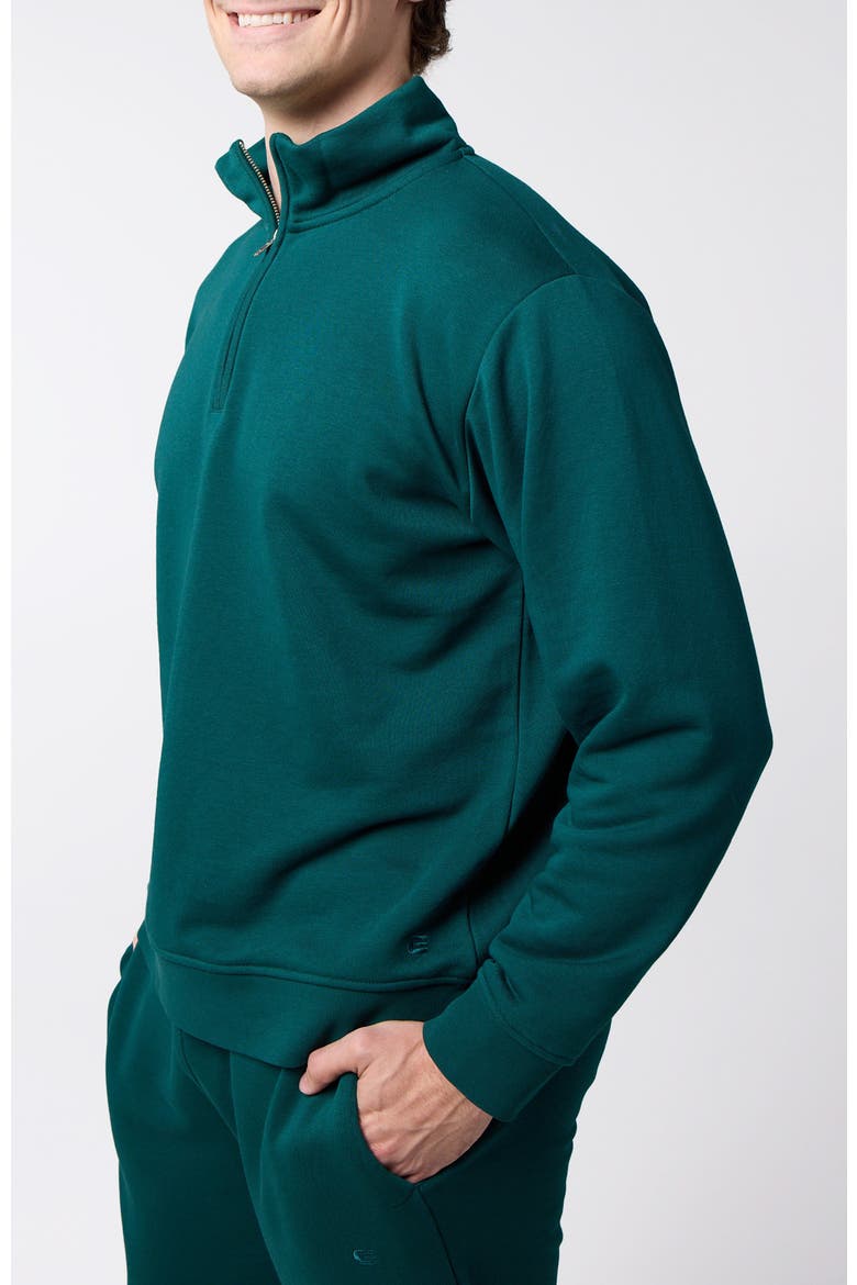 Men's Active Lifestyle You Know You Play Quarter Zip Sweatshirt, Alternate, color, Racing Green