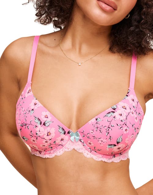 Adore Me Kati Contour Demi Bra In Pink Floral