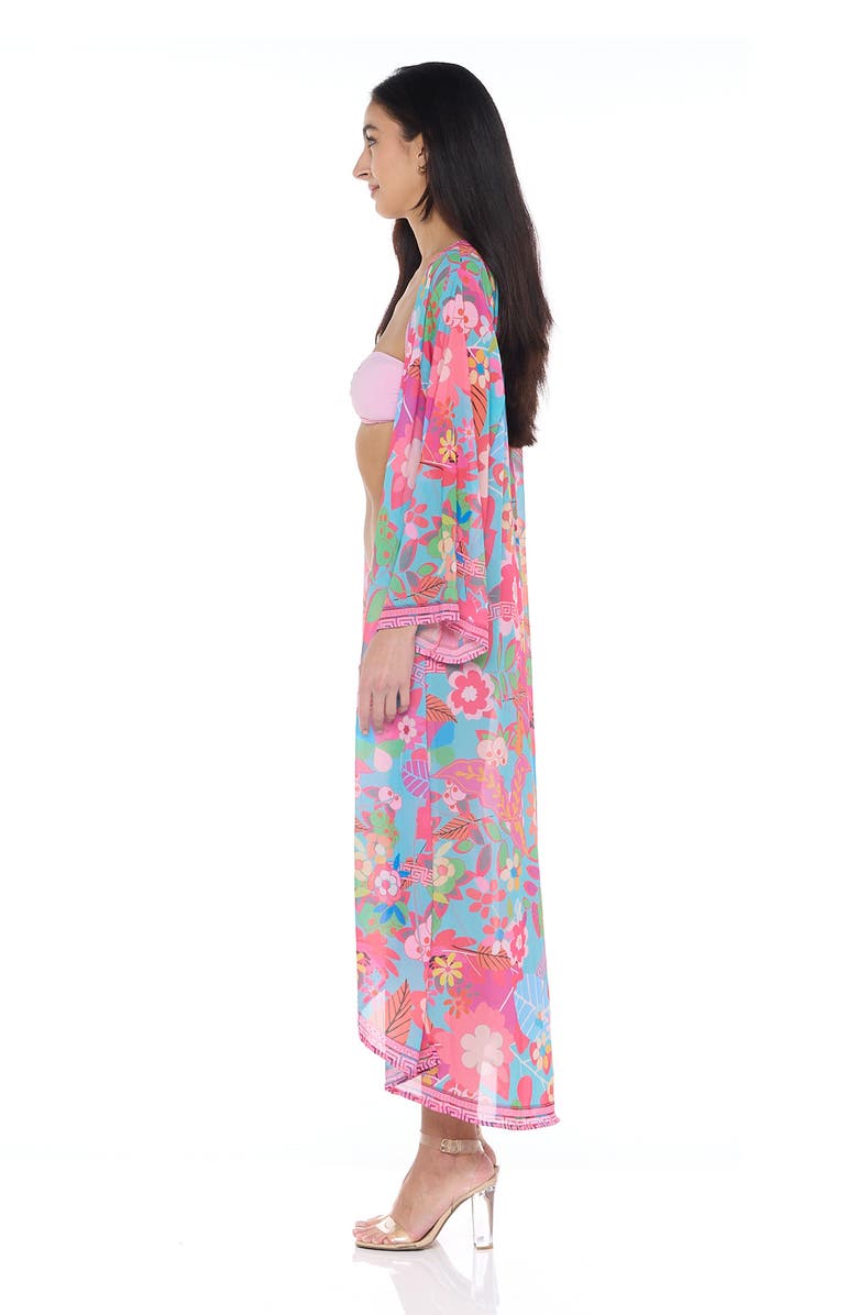 RANEES Floral Print Duster, Alternate, color, Pink