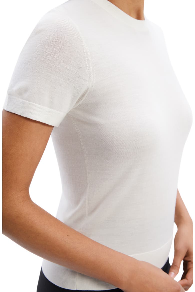Regal Short Sleeve Wool Sweater, Alternate, color, NEW IVORY - CX1