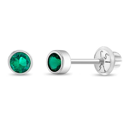 In Season Jewelry 14k Bezel Cubic Zirconia Earrings in May at Nordstrom