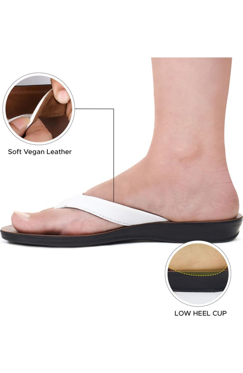 AEROSOFT Capri Comfortable Flip-Flop, Alternate, color, White