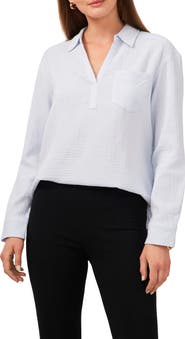 Chaus V-Neck Collared Blouse