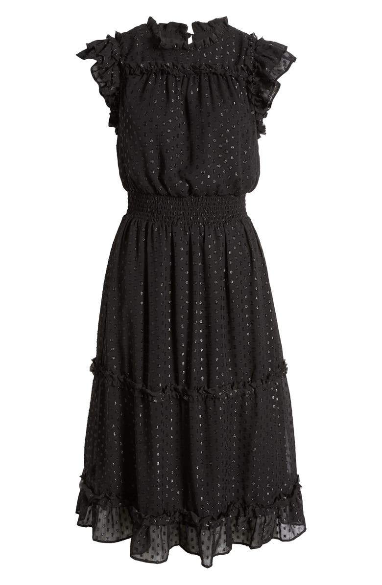 CeCe Smocked Waist Midi Dress, Alternate, color, 