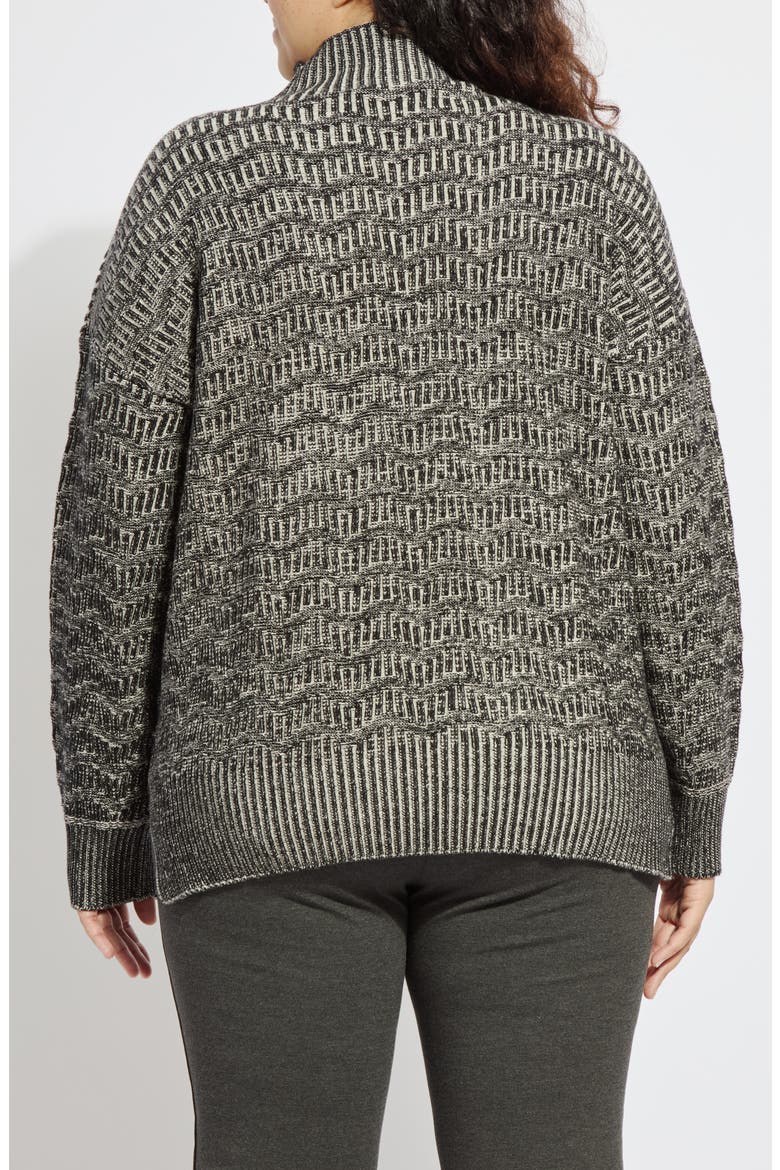 Scarlet Textured Mock Neck Sweater, Alternate, color, MARBLE BLACK