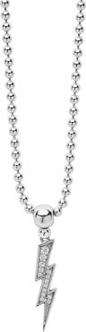 LAGOS Caviar Spark Lightning Bolt Diamond Pendant Necklace