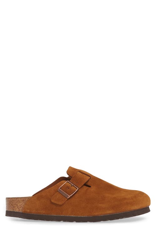 Birkenstock Boston Oiled Nubuck Leather Unisex Clogs In Cognac