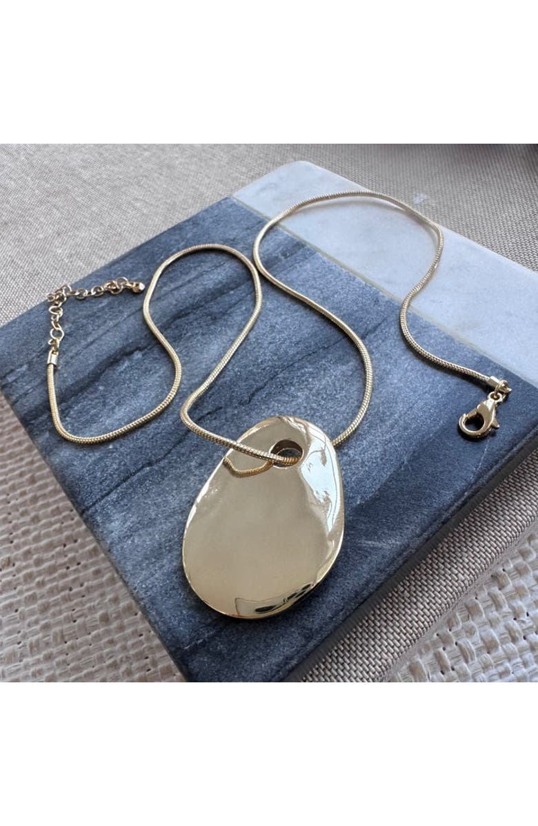 Erin McDermott Jewelry City Streets Gold Disc Necklace, Alternate, color, Gold