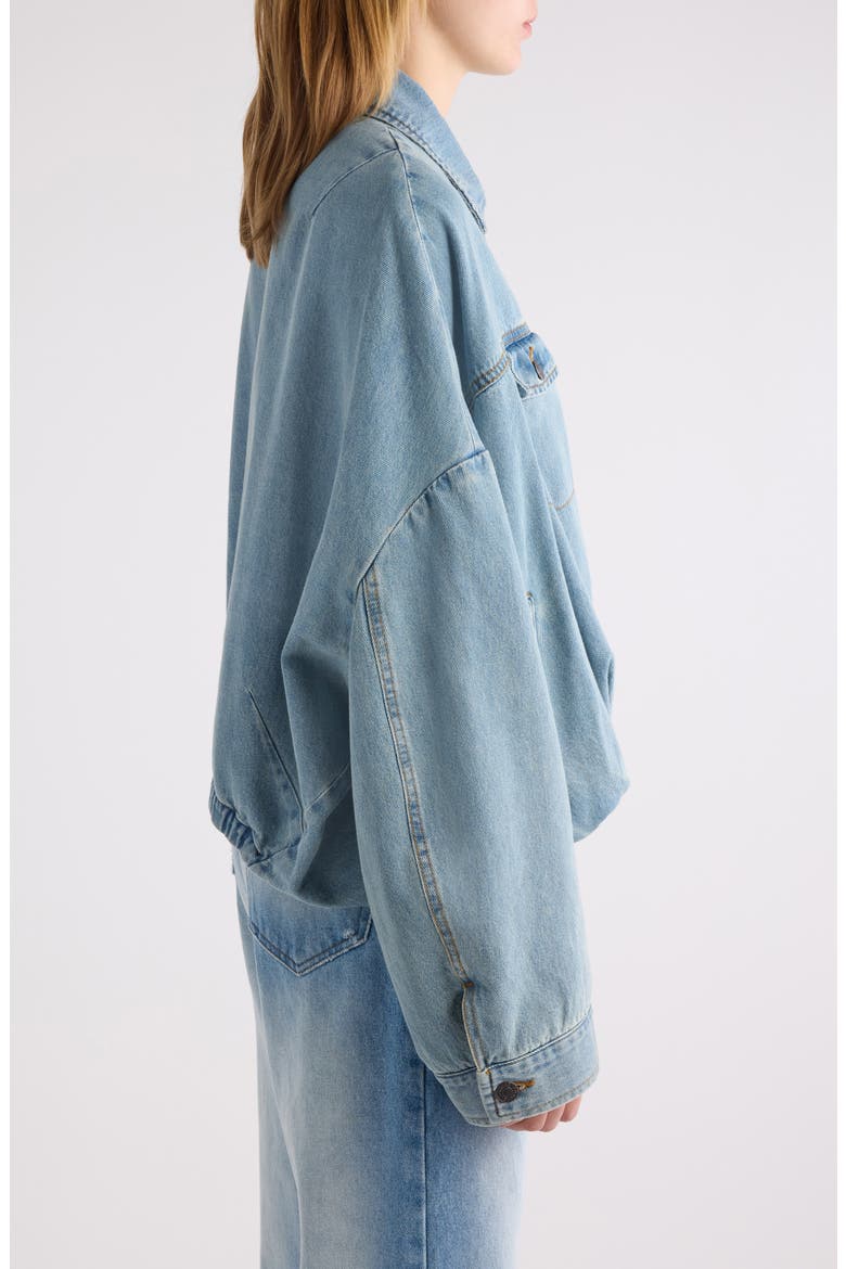 Vesto Bubble Hem Denim Jacket, Alternate, color, DENIM