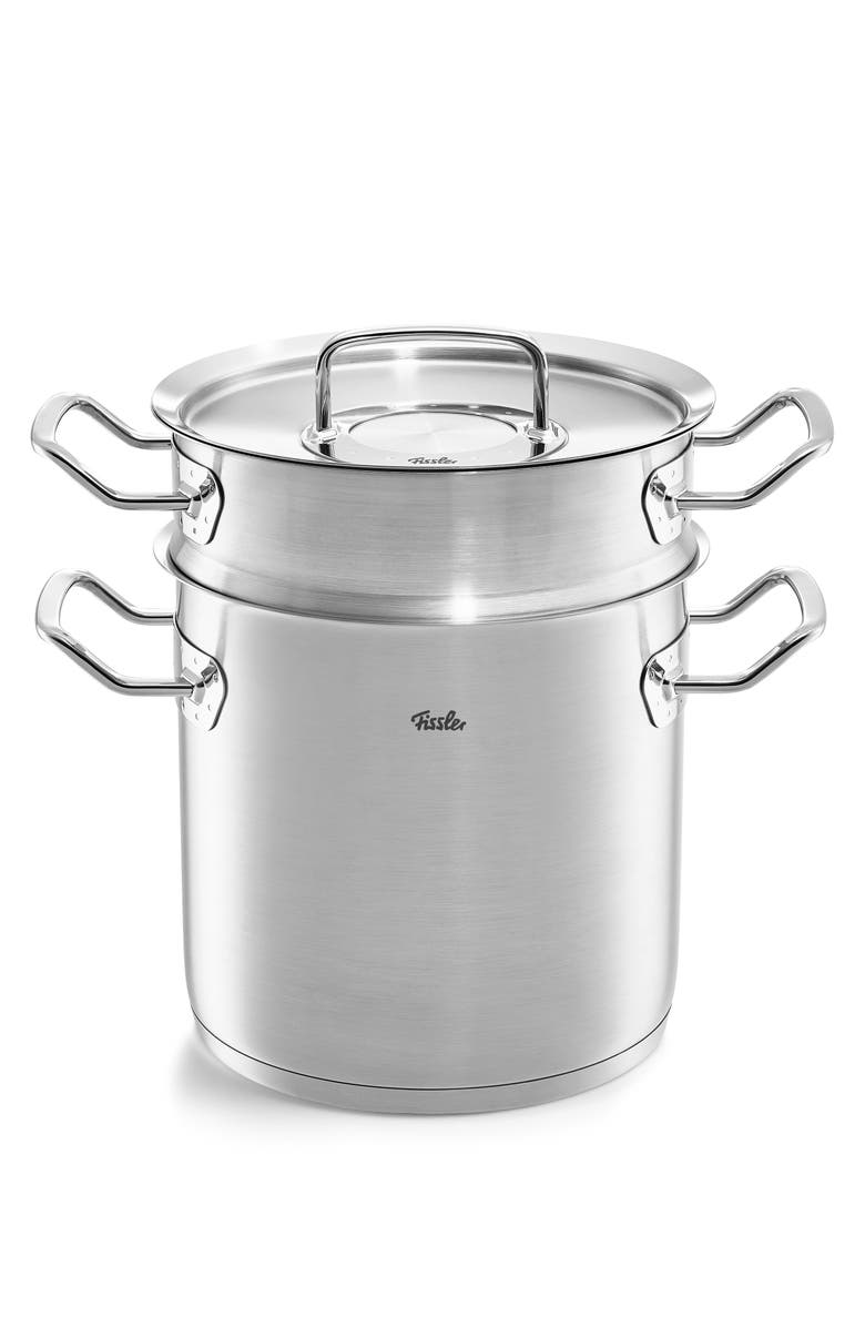 Fissler Original-Profi Collection Stainless Steel Multipot with Steamer Insert and Metal Lid, Main, color, Stainless Steel