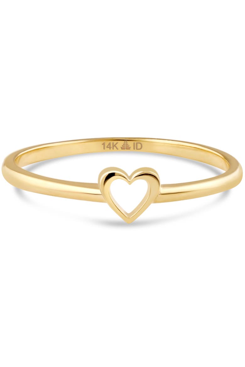 Open Heart Ring in 14K Gold, Main, color, Yellow Gold