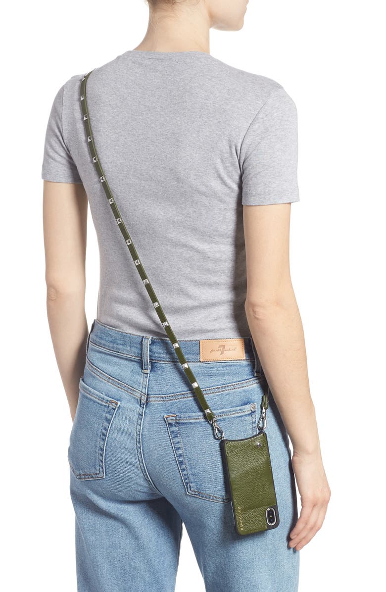 Bandolier Sarah Leather iPhone X/Xs Crossbody Case, Alternate, color, 