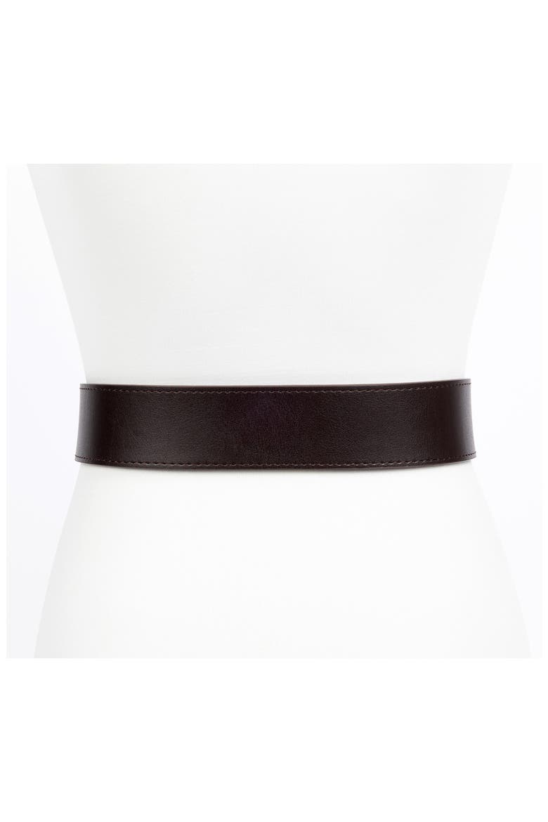 Leather Belt, Alternate, color, CHOCOLATE