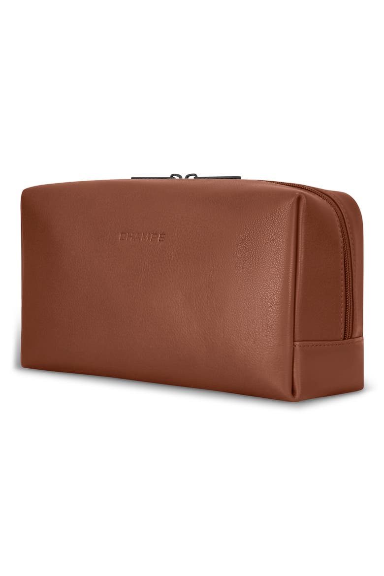 Onyx Leather Dopp Kit, Alternate, color, BROWN