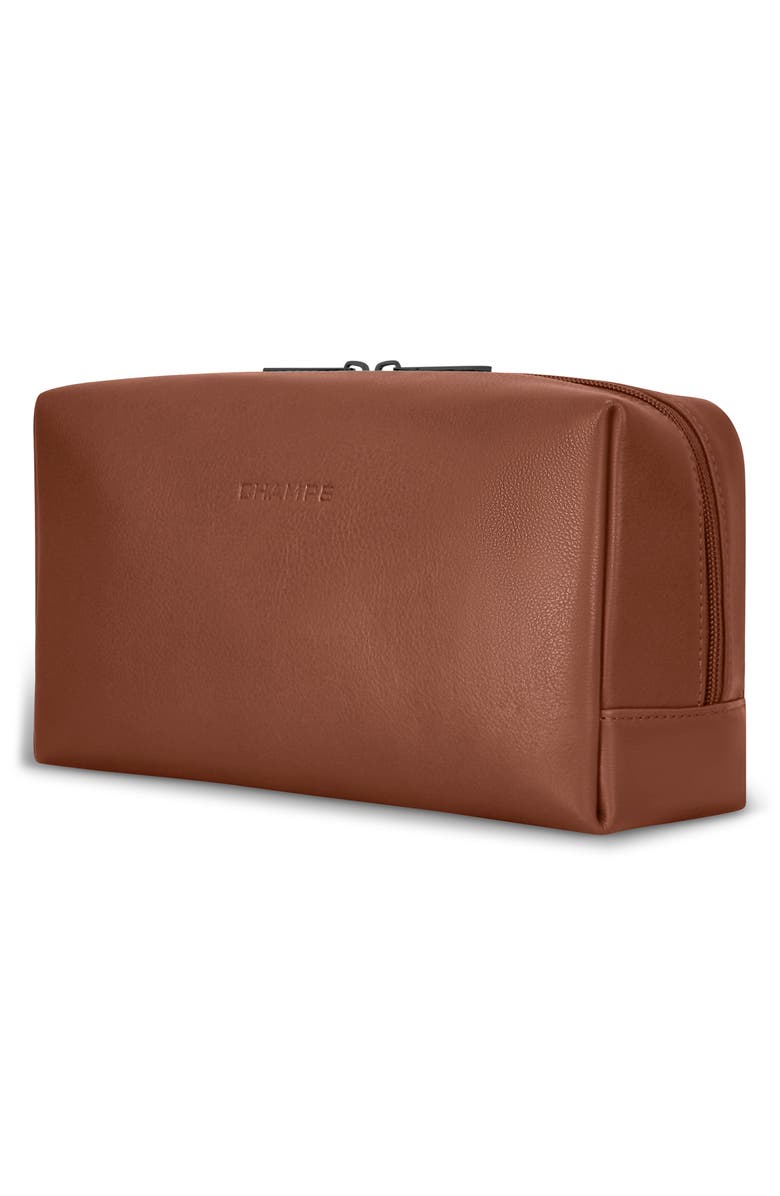 CHAMPS Onyx Leather Dopp Kit, Alternate, color, Brown